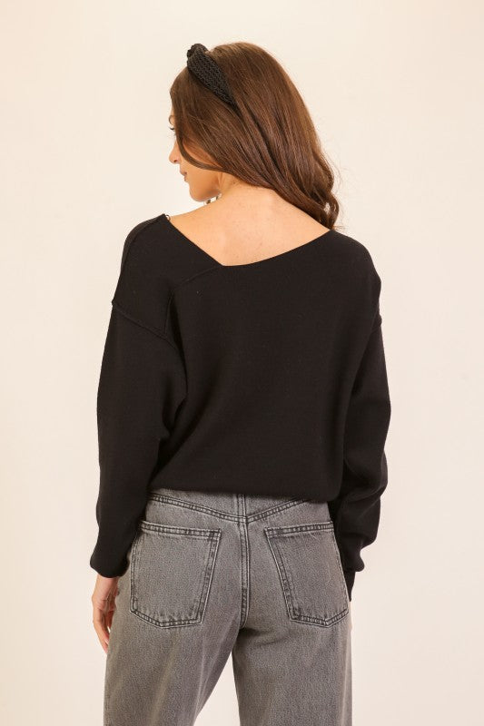 Asymmetric Soft Knit Sweater