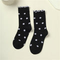 Ruffled Polka Dot Crew Socks
